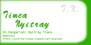 timea nyitray business card