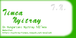 timea nyitray business card